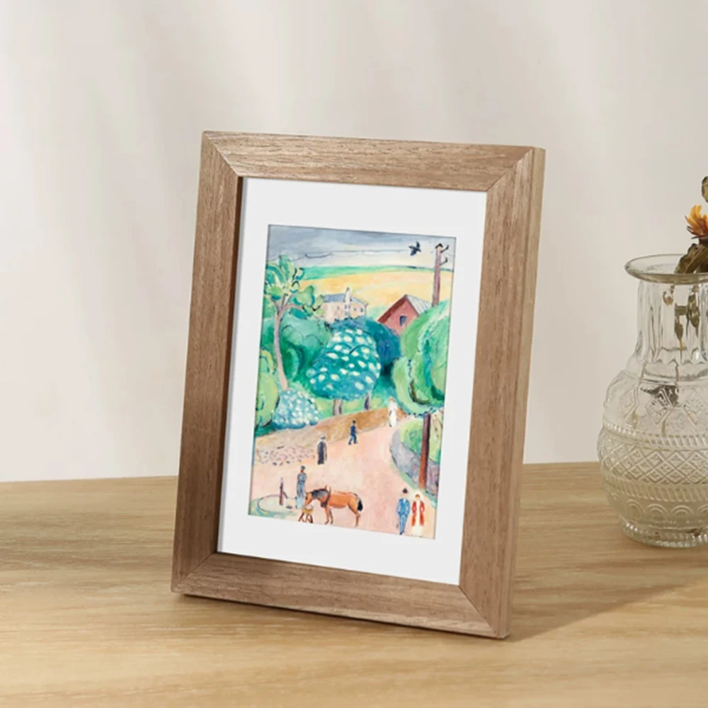 Vintage Wooden Photo Frame 5/6/7/8/10/11/12/A4 Inch High-End Photo Frame Suspension Dual- 1916 Models  Used For Home Decoratio
