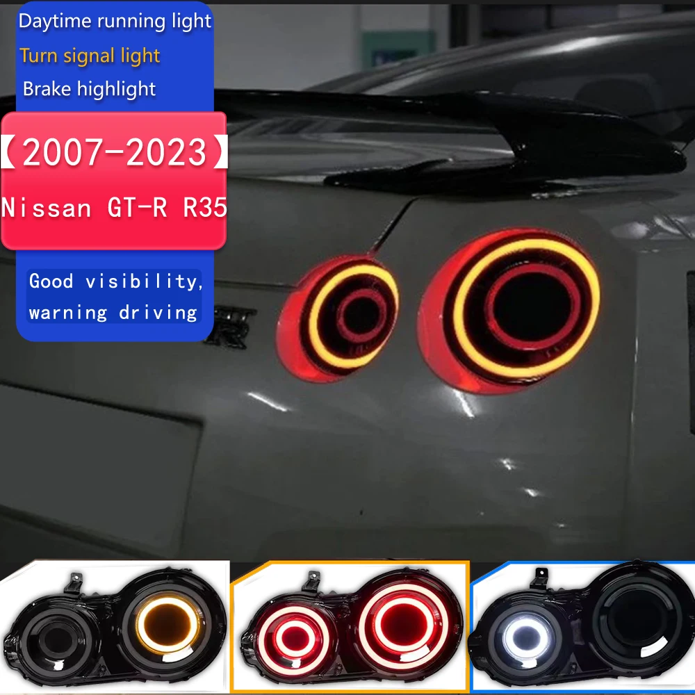 

Car Styling for Nissan GT-R R35 LED Tail Light 2007-2023 GTR R35 Valenti Rear Fog Brake Turn Signal auto Accessories