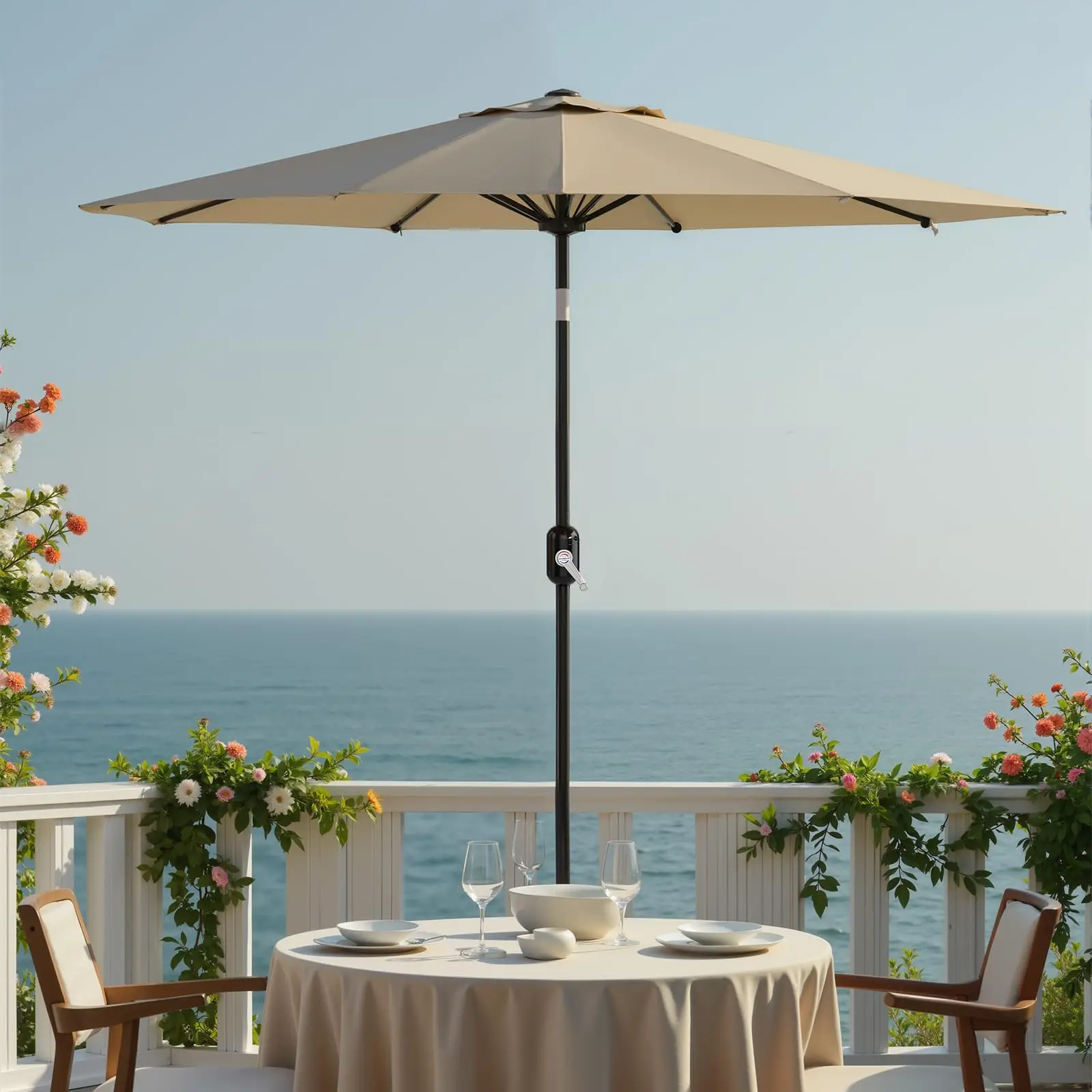 HAUSPROFI Portable UPF 50 Beach Umbrella