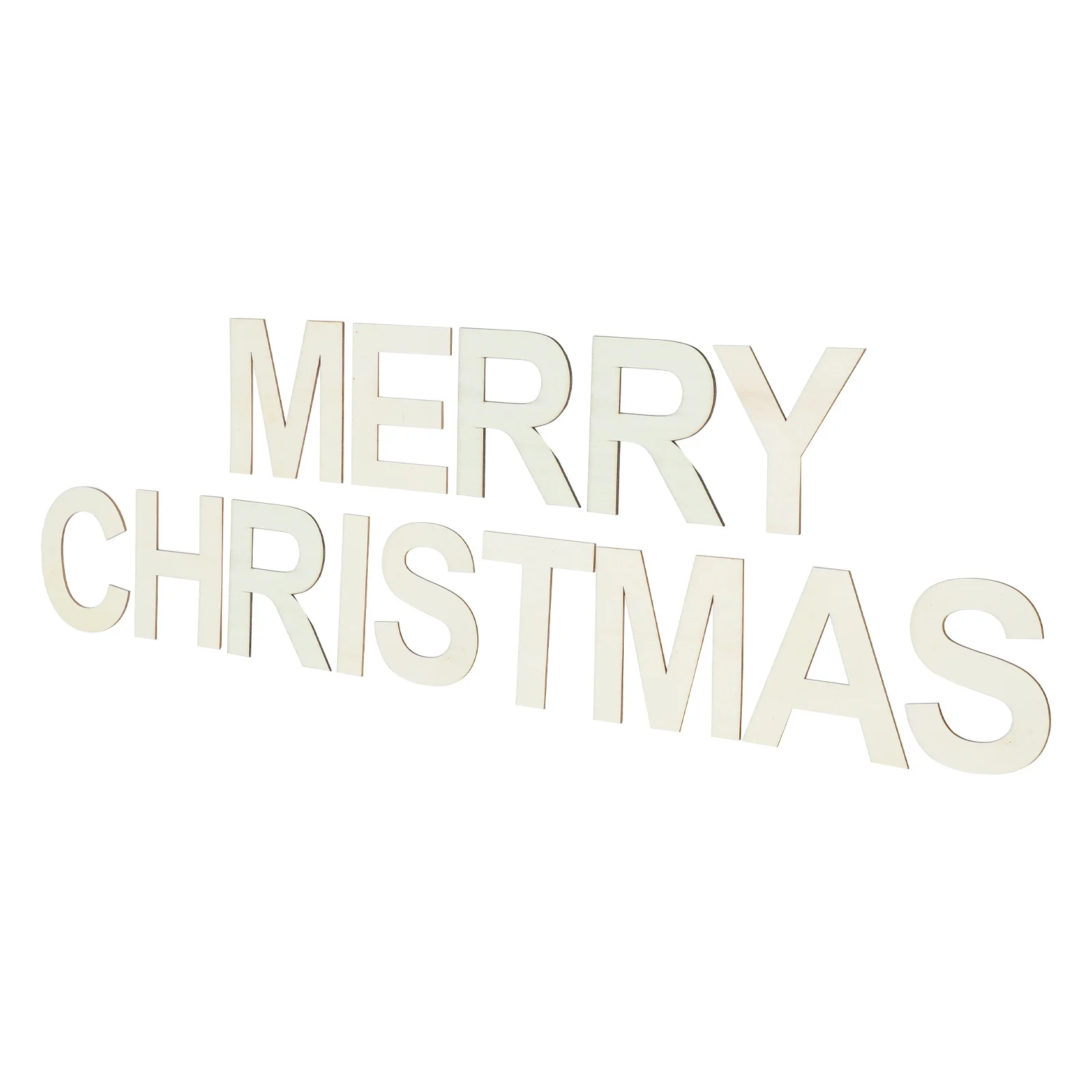 

1Set Large Wooden Merry Christmas Letters Unfinished Rustic Cutouts DIY Painting Craft Embellishments for Holiday Decor