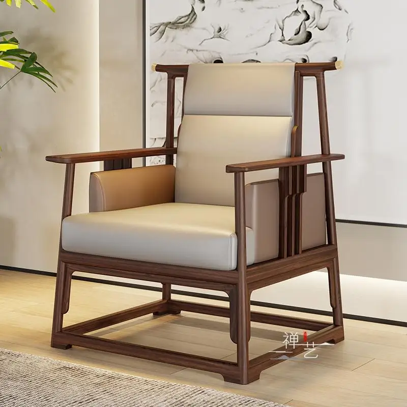 

Contemporary Living Room Armchair Modern Desk Chair Furniture Home Comfort Accent Chair Relaxing Lounge Wooden Fotel Luxury