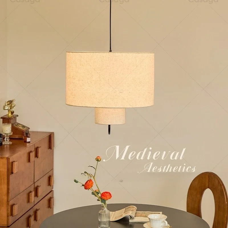 French antique bedroom chandelier retro high-end living room dining room double fabric