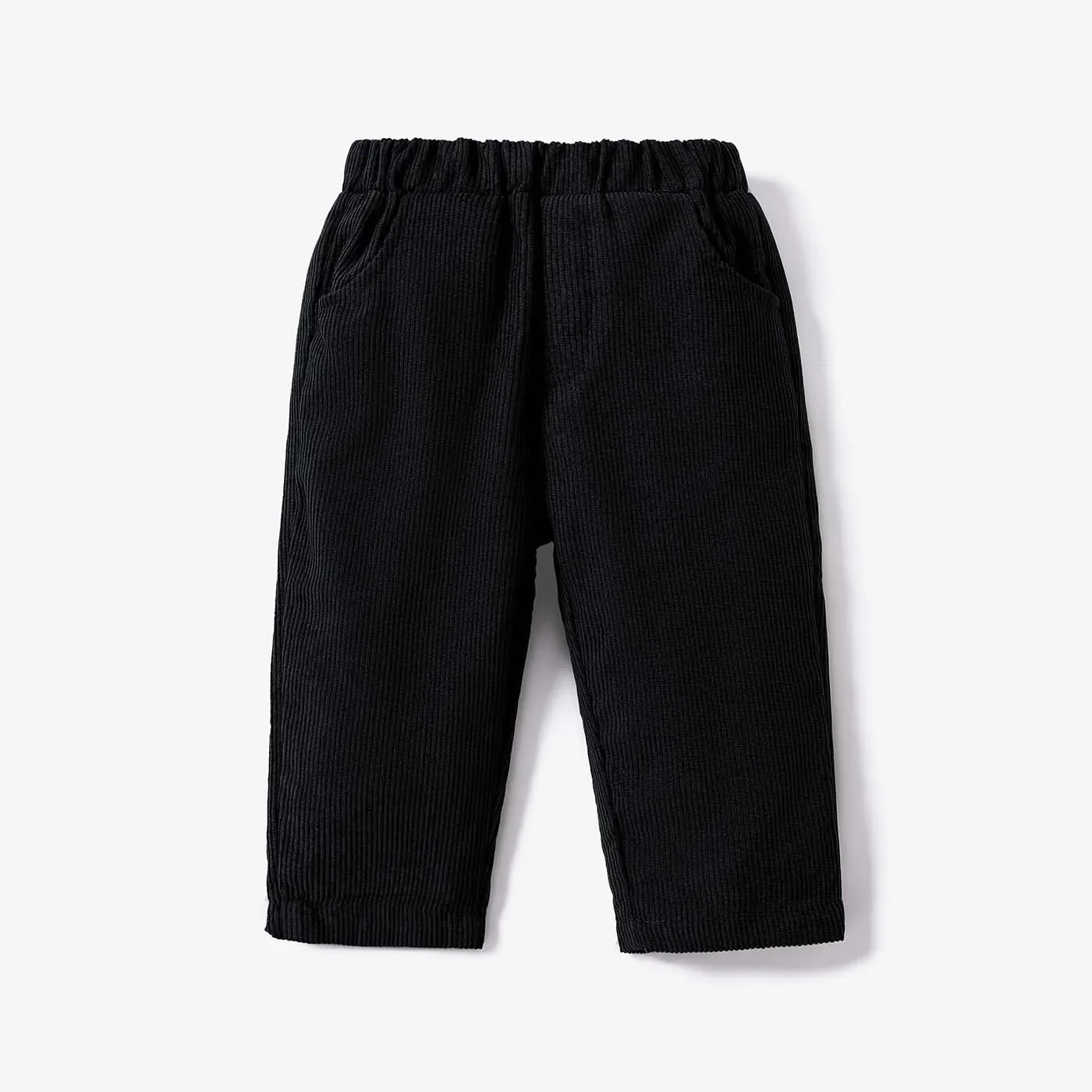 PatPat Baby Boy Solid Corduroy Straight Fit Pants Suitable for Summer Season Soft and Comfortable Suitable for Summer Season