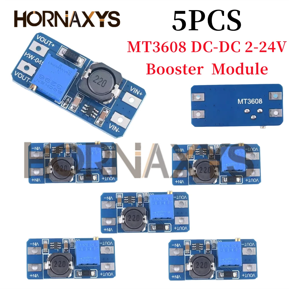 10PCS MT3608 DC-DC Step Up Converter Module Adjustable Booster Power Supply Module Voltage Regulator 2A Max 2V-24V To 5/9/12/28V