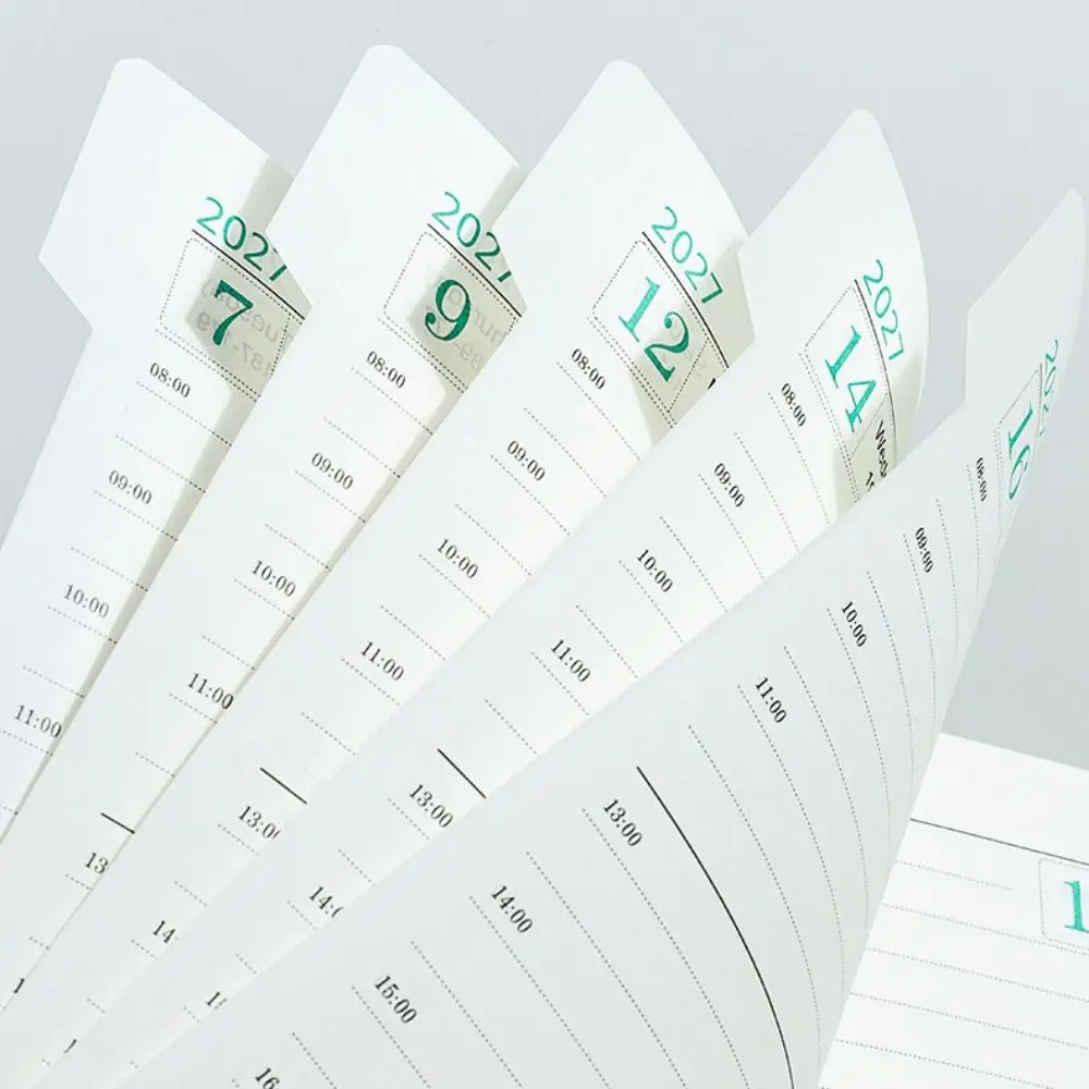 English 2027 Schedule Planner Notepad 12 Months Efficiency A5 Agenda Planning Notebook Wear-resistant Portable