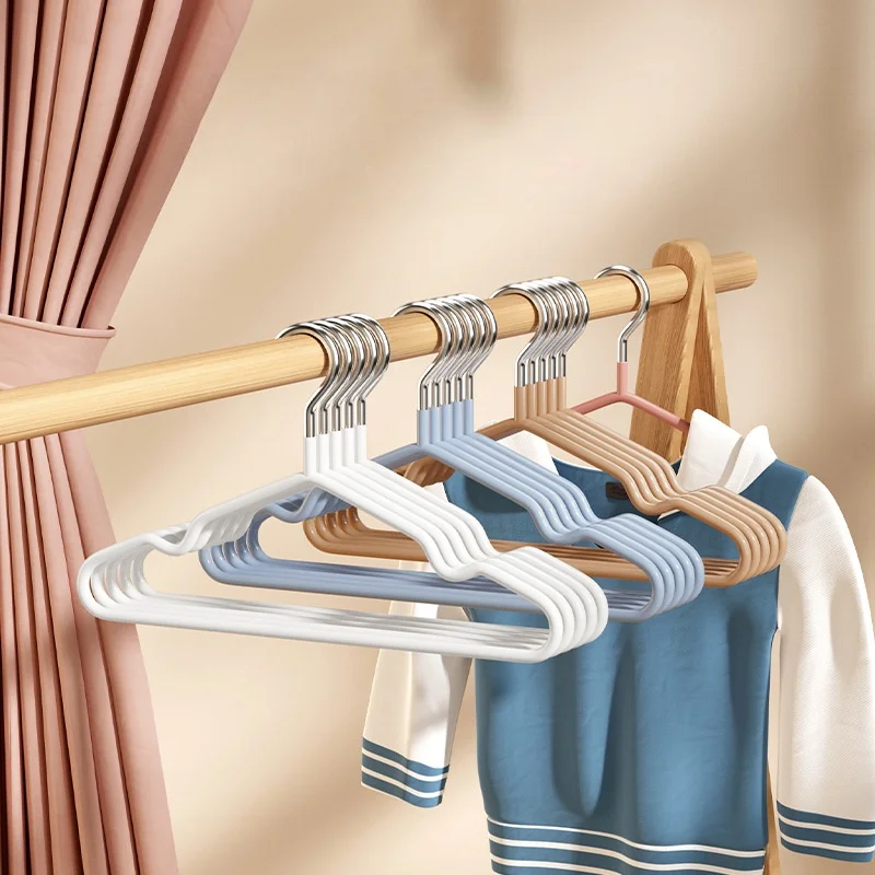 

10pcs/set Immersion molded children's anti slip clothes hanger, baby home clothes hanger, no trace clothes hanger