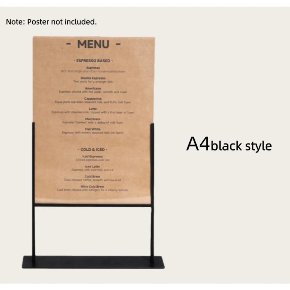 A4 Acrylic Table Card Double-Sided Transparent Acrylic Pull-Out Display Stand Desktop Menu Advertising Price List Stand