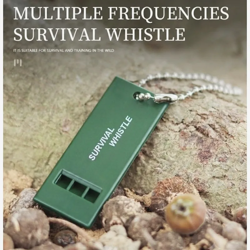 Emergency Survival Whistle, Loud High-Pitch Triple-Tube Lifesaving Whistle Set, Outdoor Safety Signal for Camping Hiking