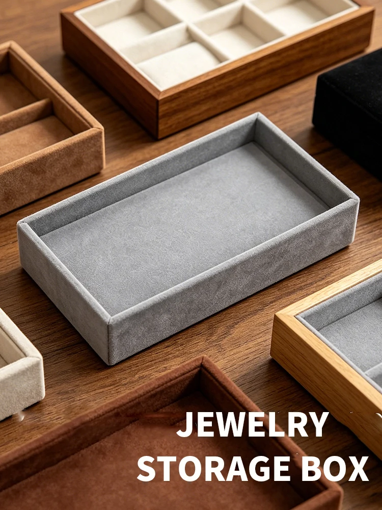 Velvet Jewelry Organizer Trays, Stackable Drawer Inserts with Multiple Compartments, Soft Velvet Lined Jewelry Storage for Earri