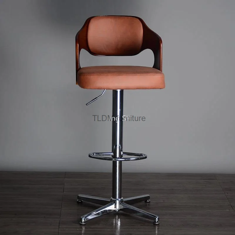 

Luxury Swivel Bar Stools Dining Chairs Design Adjustable Bar Stools Leather Chair Fashionable Tabouret De Bar Furniture AB50BY