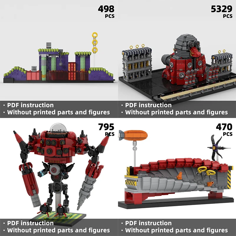 

Blue Fox Flat game scene building block collection for gamers and mecha enthusiasts, a collectible building block