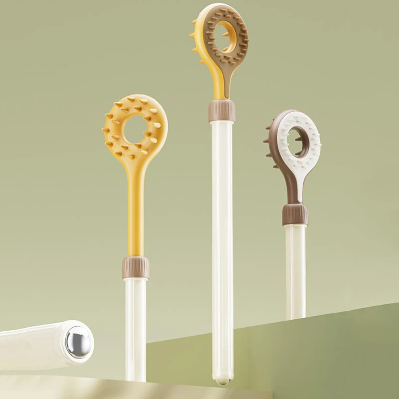 Dupla face dentes coceira zero portátil scratcher bola magnética telescópica escalável zero volta ferramenta ponto massagem