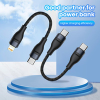 PD 20W Mobile phone fast charging short Type-c data cable For iPhone15 Samsung Huawei Portable charging cable