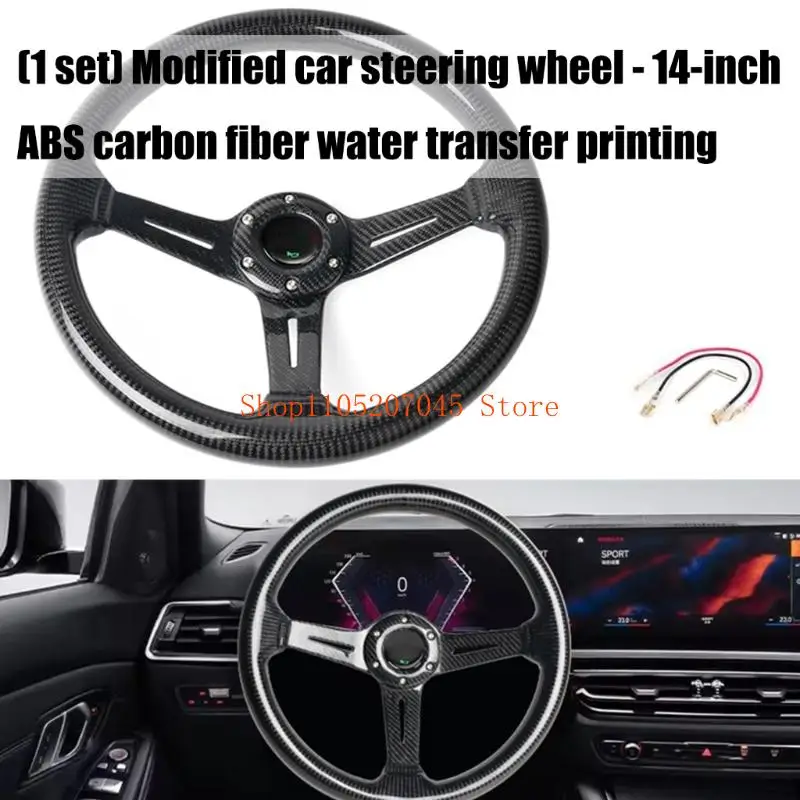 37cd 350 مللي متر القطر العالمي 14 بوصة سباق عجلة القيادة خفيفة الوزن سبائك الألومنيوم #3