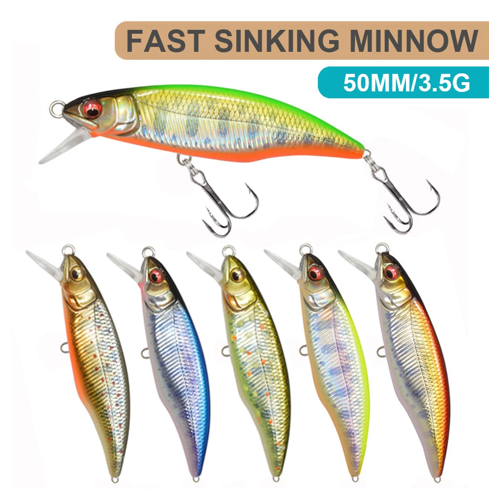 5cm 3.5g Fishing Lure Micro Minnow Wobbler Lure Fast Sinking Artificial Hard Bait Jerkbait Small Size Stream Bait For Trout Bass