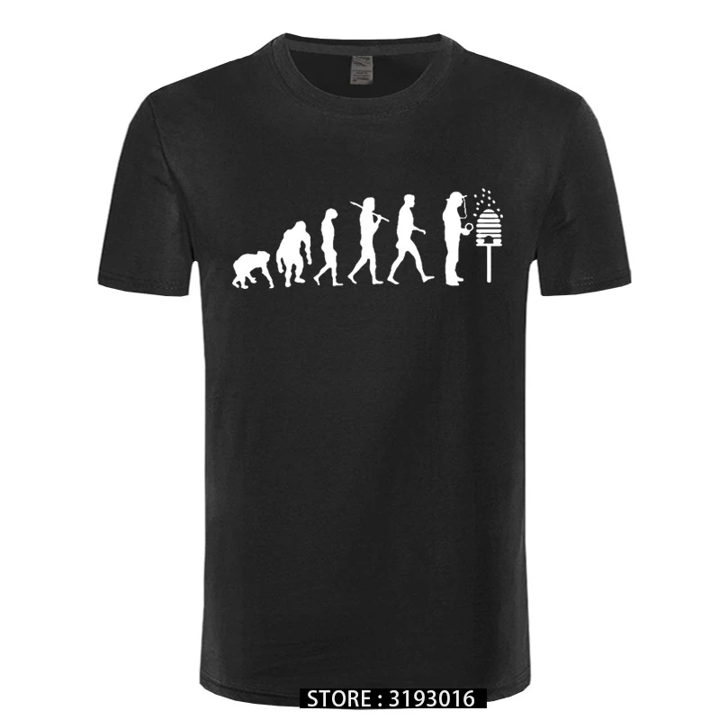 Standard Edition Beekeeper Evolution Honey Bees Beekeeping T Shirt Classic Slim Fit T-Shirt Male Shirt Clothing