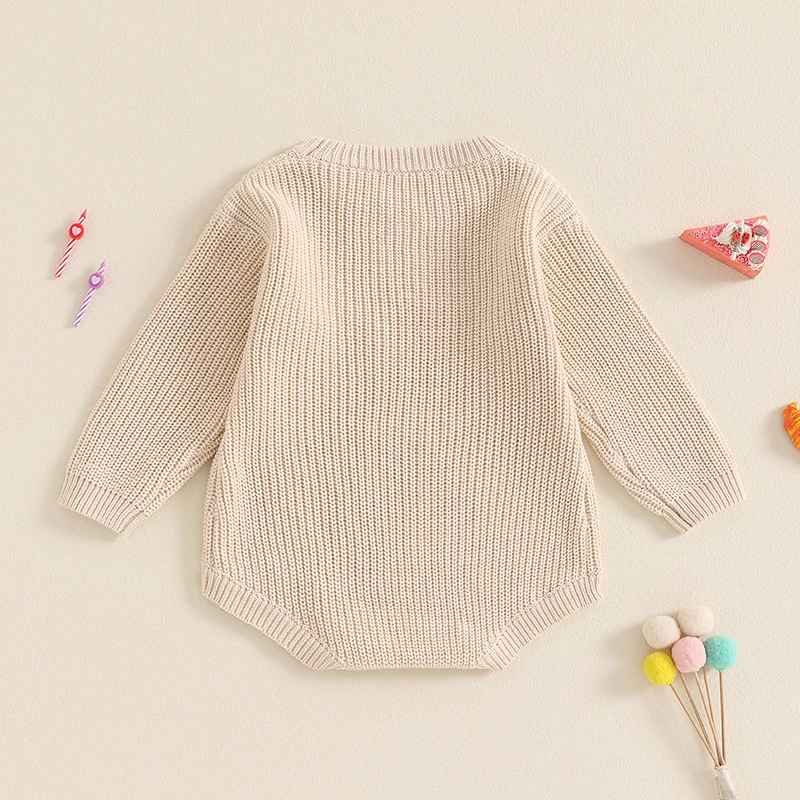 First Birthday Outfit Girl 1st Birthday Girl Outfit Baby Sweater Romper Cute Sweater  Warm Winter Clothes