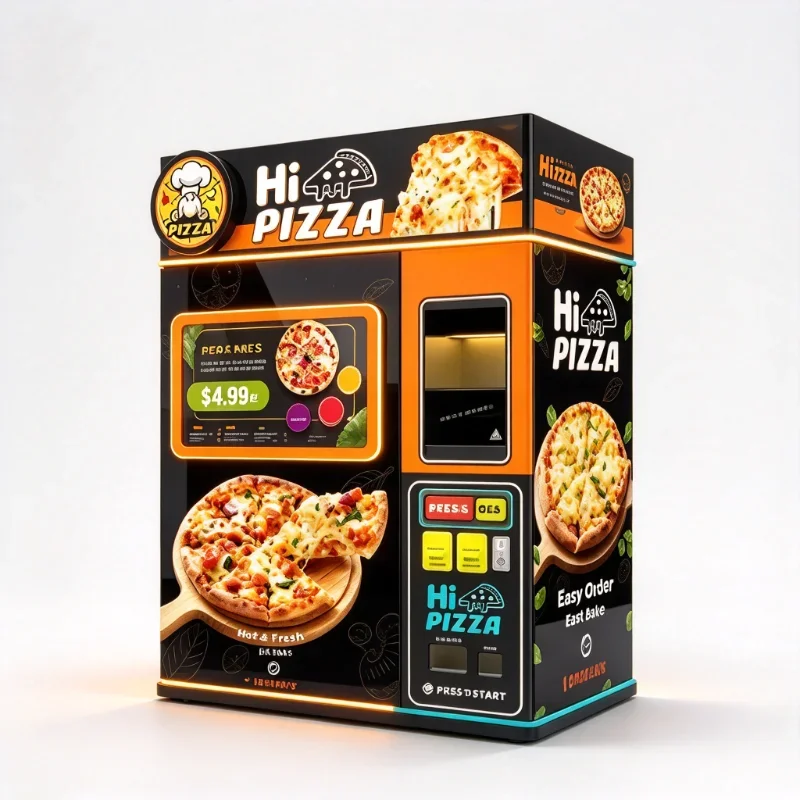 Coin Operated Pizza Vending Machine Smart Fully Automatic Vendor Parcel Delivery Trading Card Self Service Kiosk Supplier Custom