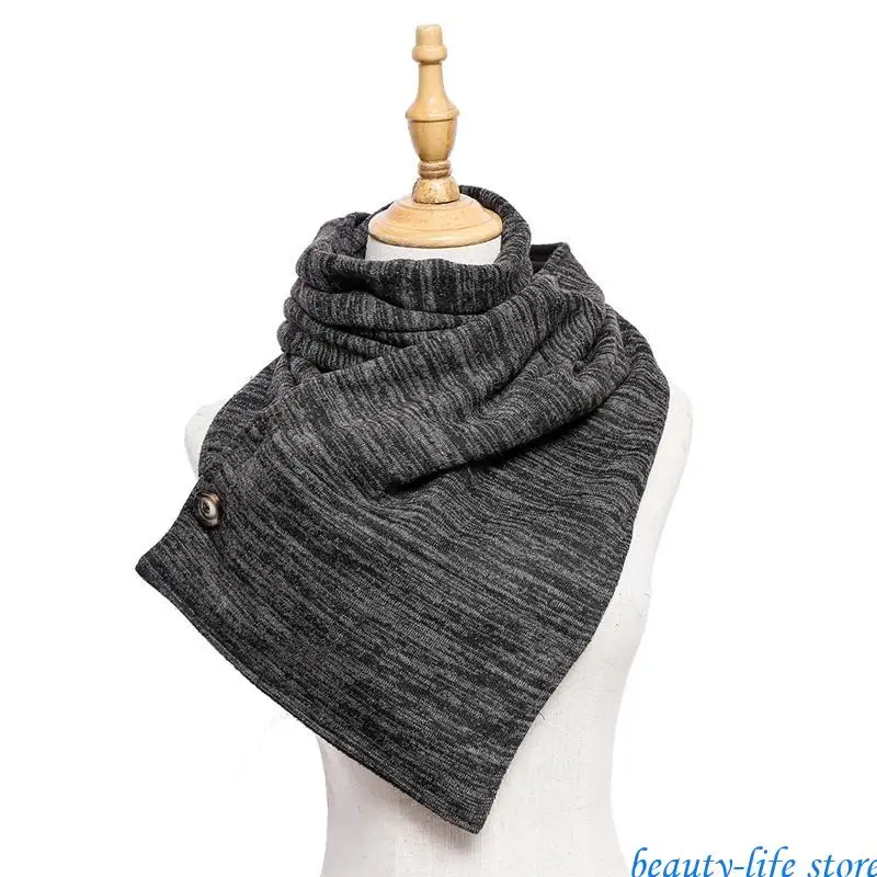 

Comfortable Warm Scarf Indoor Outdoor Versatiles Scarves Solid Color Neckerchief for Daily Commute 517D