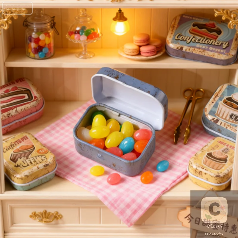Decorative Flip Top Tin Box 1/2/4PCS Mini Iron Box Set for Small Items Cute Gift Box for Candy Pills Party Favors Christmas Gift