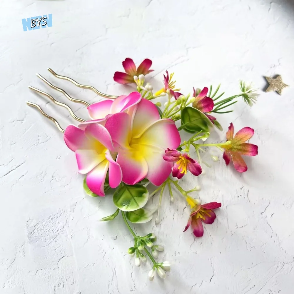 

Colorful Large Flower Hairpin Side Clip Korean Style Flowers Hair Claw Bohemian Headpieces Artificial Floral Hair Clip