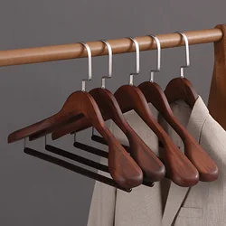 Suit Hanger Flocking High-Quality Wooden Hanger Traceless for Home Bedroom Houseroom