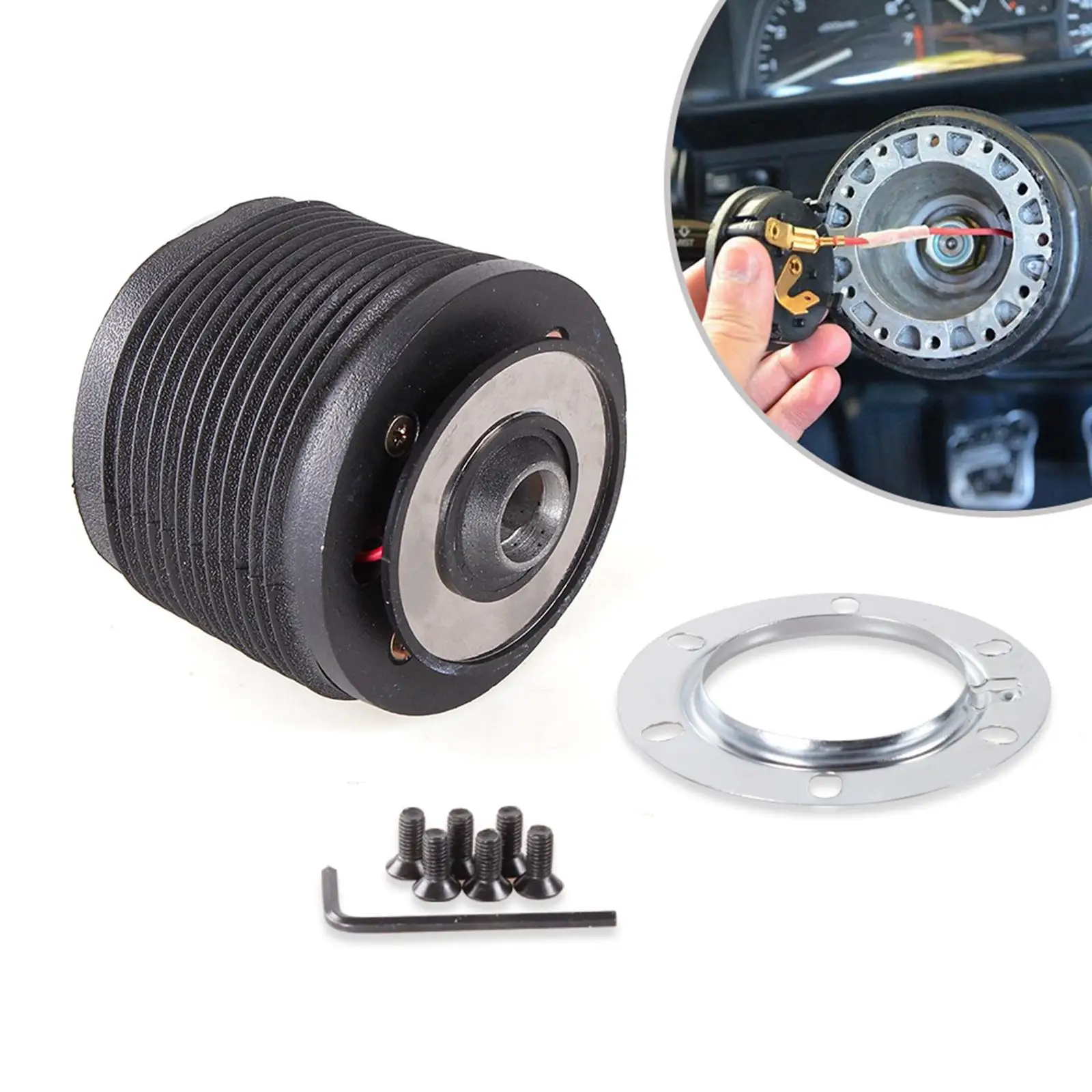 Steering Wheel Adapter Hub 6 Holes Automobiles Removable Release Quick Release