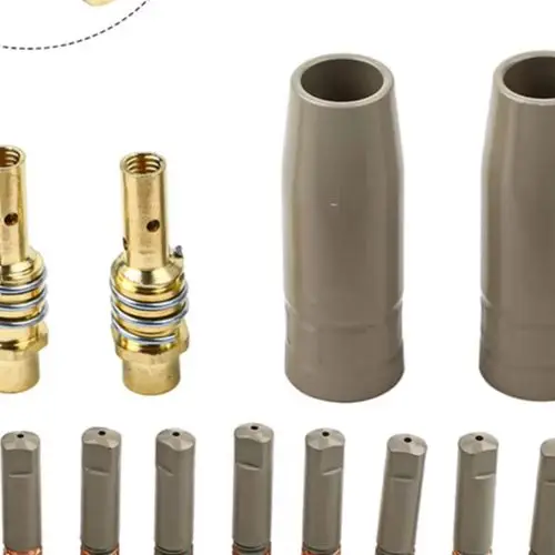 14PCS Coating Protection Nozzle Set For 15AK Welding Torch Airless Gas Non-Stick Slag Copper Tips Accessories
