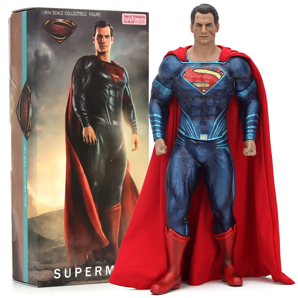 

1/6 Crazy Marvel Avengers Superman PVC Action Figures Kids Toys New Year's Christmas Gift 30cm