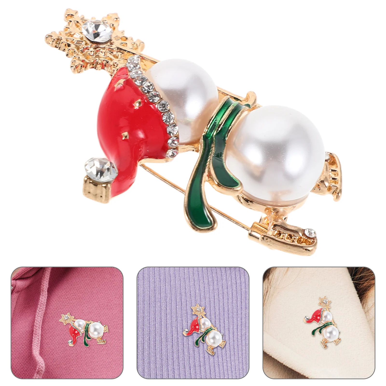 

Cute Christmas Snowman Brooch Pin Enamel Rhinestone Pearl Holiday Party Sweater Coat Scarf Brooch Jewelry Cute Pin