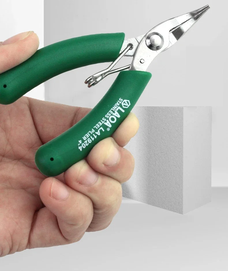 LAOA Mini-Seitenschneider, 8,9 cm, Edelstahl, Spitzzange, kleines Schneiden, elektronische Schere, Diagonalzange, Drahtschneider – Detail 6