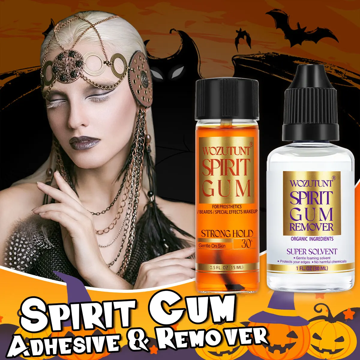 Oster-Profi-Prothesenkleber Starker Klebstoff Spirit Gum Cosplay Multifunktionaler Spezialeffekt-Make-up-Kleber Entferner – Detail 7