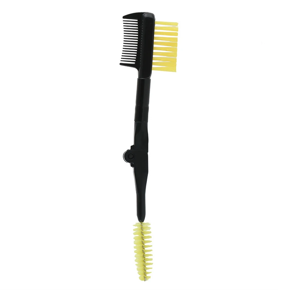

Double Head Eyebrow Comb Brush Lightweight Angled End Gel Pomade Mascara Lashes Curler Eyelash Beauty Makeup Folding Wooden