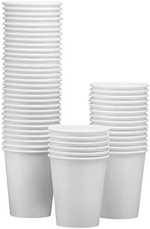 

200 Pack 12 oz White Paper Disposable Cups Hot Cold Beverage Drinking Cup for Water, Juice Coffee or Tea Ideal for Water