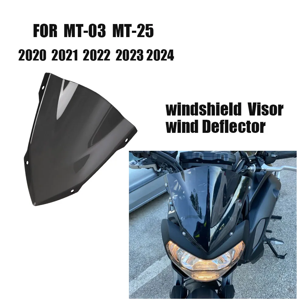 

For Yamaha MT-03 MT25 MT03 MT-25 Windshield Windscreen Motorcycle Wind Deflectors MT 03 25 2020 2021 2022 2023