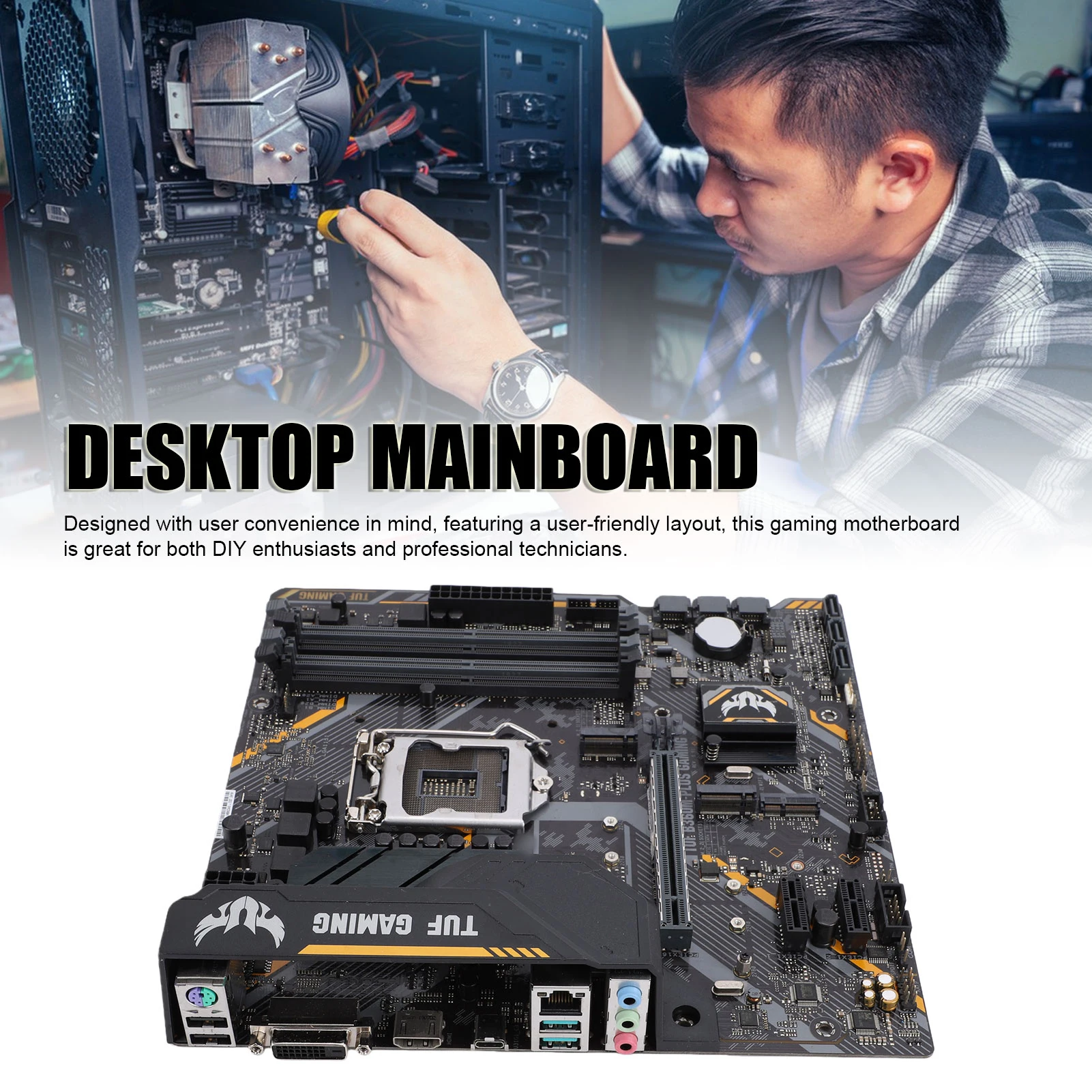 Desktop Computer Motherboard B360M PLUS Desktop Motherboard for 8th 9th Gen  I9 I7 I5 I3 DDR4 2666MHz M2 Support