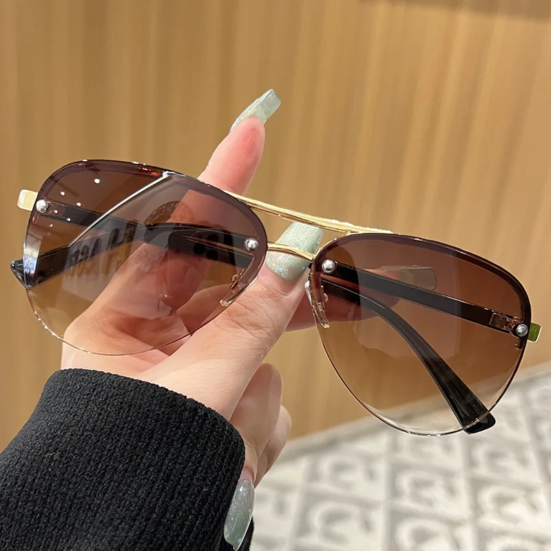 

Retro Round Frame Large Frame Sunglasses New Women Sun Glasses Holiday Man Outdoor Camping Fishing Sunnies UV400 Glasses