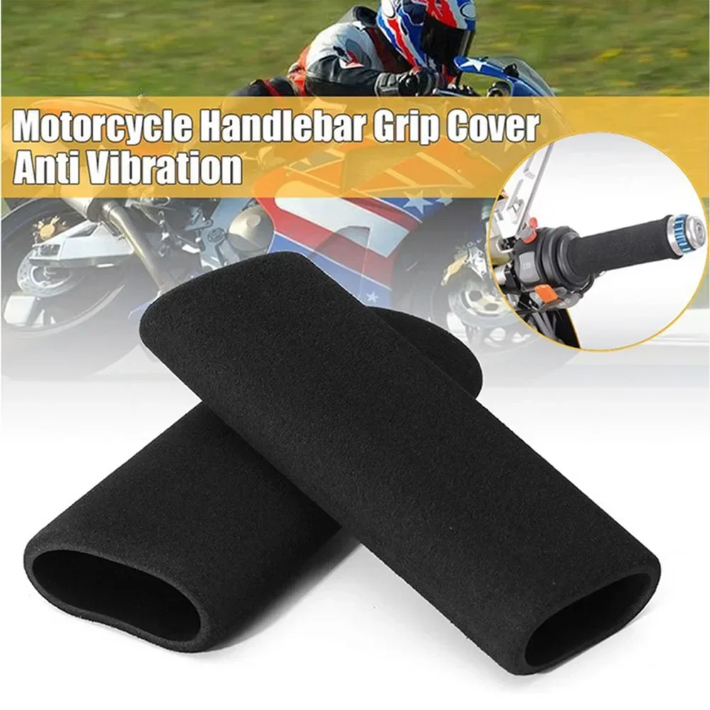 

CarHome 2PCS Motorcycle Slip-On Grip Covers Motorbike Anti Vibration Handle Bar Foam Comfort Slip Over Grips Fit For 2.1-2.6 CM