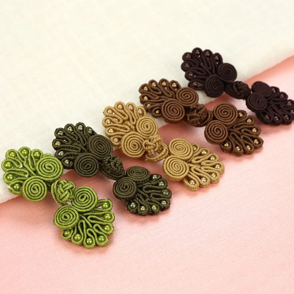 5Pcs Handcraft Gift Box Invitation Cheongsam Buttons Knot Fastener Chinese Knot Button Tang Suit