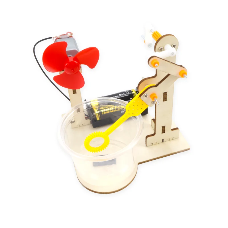 آلة فقاعات خشبية مصنوعة يدويًا، لعبة تجربة علمية يمكنك صنعها بنفسك، مجموعة تعليمية للأطفال من سن 6 سنوات فما فوق، هدية مشروع المدرسة #3