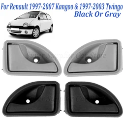 Maçaneta de porta interior do carro, botão direito esquerdo dianteiro, Renault 1997-2007 Kangoo, 1997-2003, Twingo, 1 par, 8200247802, 82002478