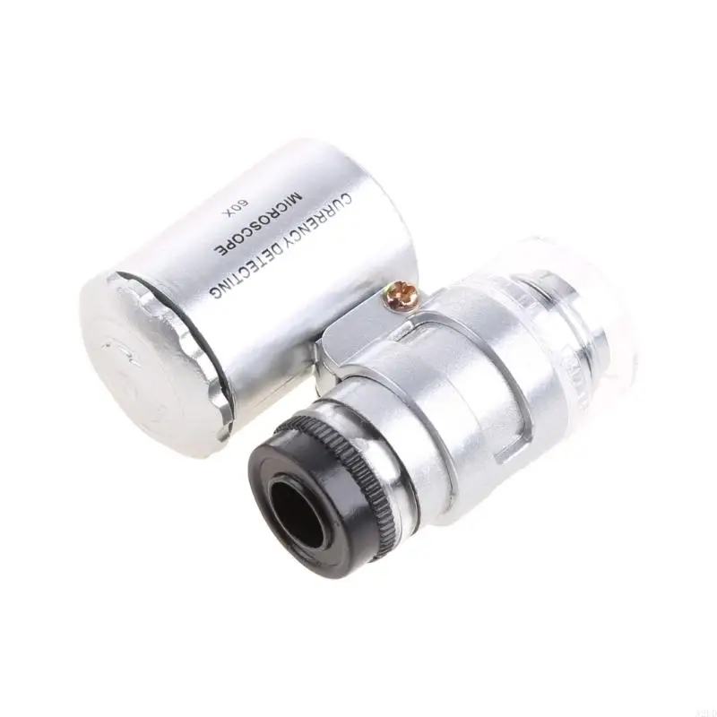 A2UD Mini 60X Vergrootglas Microscoop UV Juwelier Loep Valutadetector met LED-licht