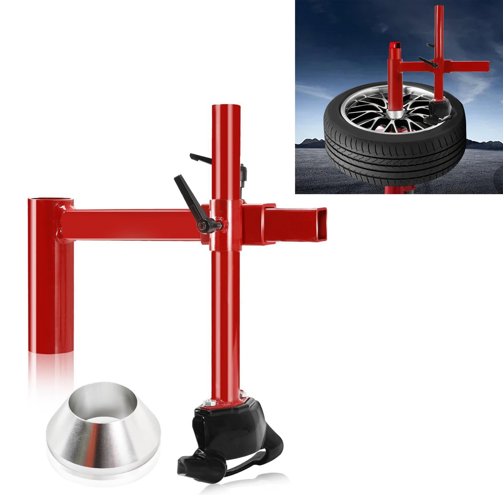 

Комплект для ручного монтажа шин Ручной шиномонтажный станок Комплект с утиной головкой Простота установки Улучшенная безопасность для автомобильных шин диаметром от 16 до 21 дюймов