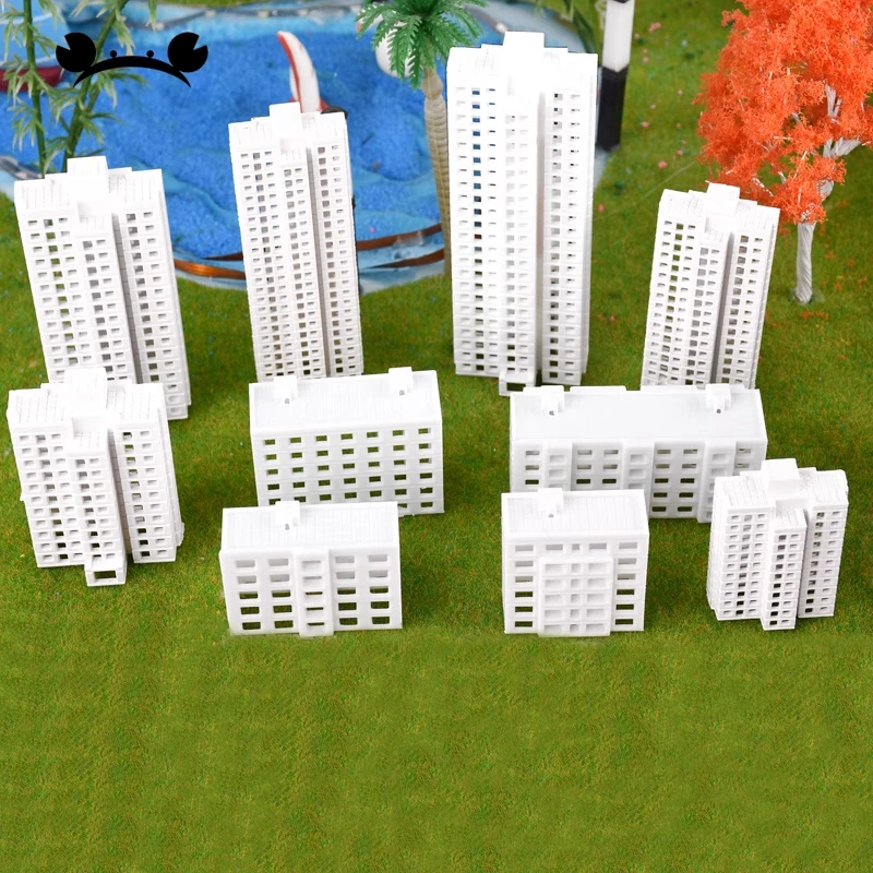 Kit de modèle de construction Miniature de Simulation, gratte-ciel, appartement, Villa, modèles à échelle, Architecture en plastique ABS, maison Miniature, Diorama