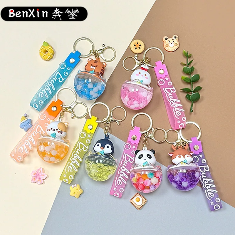 Minso Ekskluzywne i wykwintne butelki na olej, breloczki z małymi zwierzętami, zawieszki do plecaków, prezenty dla par, breloczki do kluczy samochodowych