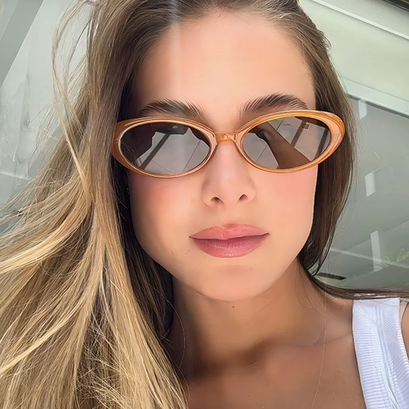 

Sunglasses Women Men Vintage Oval Small Frame Sun Glasses Brand Luxury Designer Sun Glass Outdoor Accessory Gift Discount Lenses