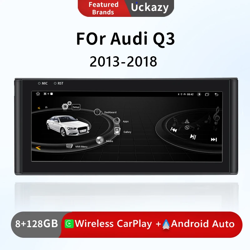 1920*720 Wireless Carplay AutoRadio Android 12 per Audi Q3 2012-2018 schermo multimediale navigazione GPS unità principale sistema Stereo 4G