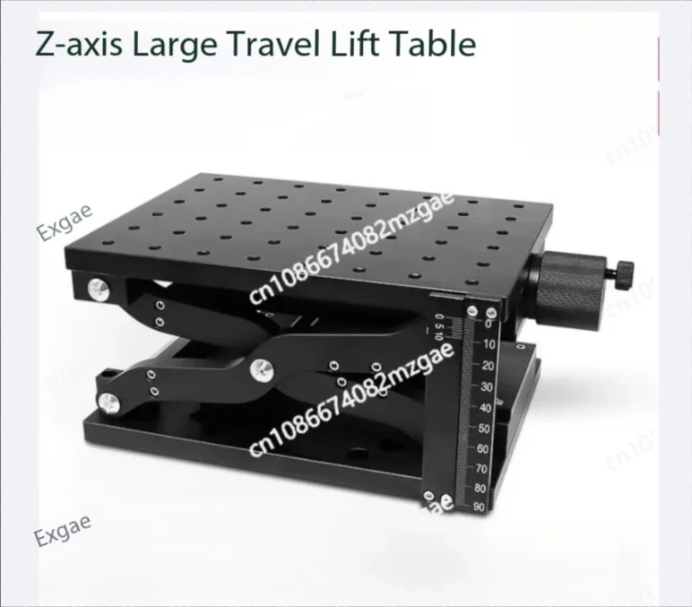 HTZ120 HTZ210 120x80 210x150mm Z Axis Scissor Manual Sliding Table Vertical Lifting Platform Linear Stage Displacement Platform