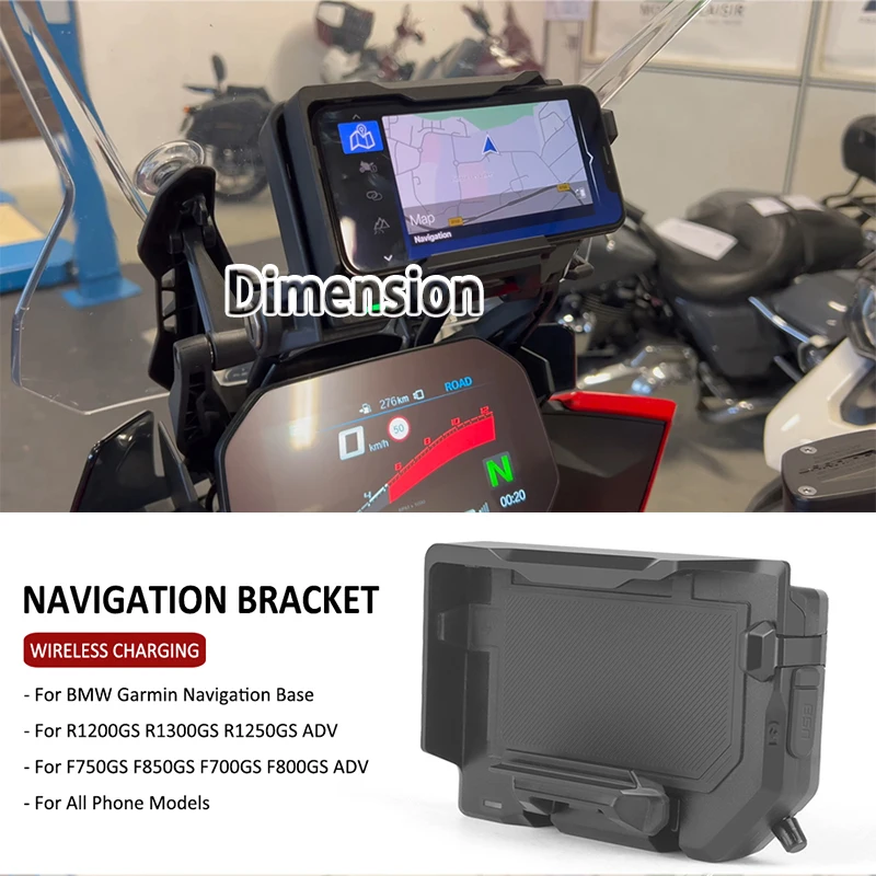 

Motorcycle Wireless Charging GPS Phone Holder Navigation Bracket For BMW F850GS F750GS F700GS F800GS R1200GS R1250GS R1300GS ADV