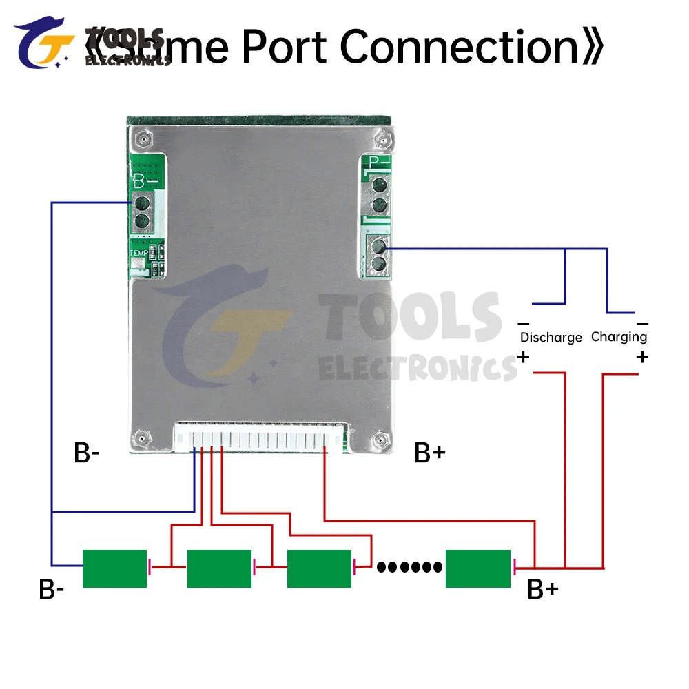 

BMS 16S 60V 50A Same Port Lithium Battery Protection Board With Equalizer Balance Improving Protection Board For Electric Bike